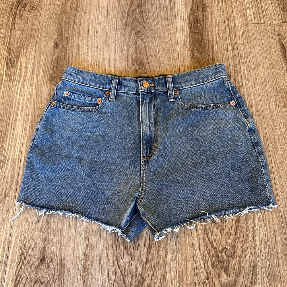 NEW Victorias Secret PINK 29 Medium Wash Denim High Rise Jean Shorts Cut Off